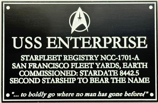 Star Trek DEDICATION PLAQUE #2 NCC-1701-A