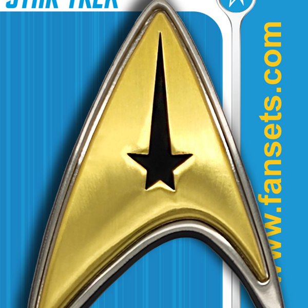 Star Trek The Original TV Series Command Logo Brass Toned Badge Metal Pin