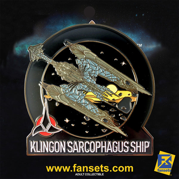 Star Trek Discovery Klingon SARCOPHAGUS Ship Licensed FanSets MicroFleet Collector’s Pin