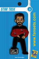 Star Trek RIKER POSE Licensed MicroCrew FanSets  Pin