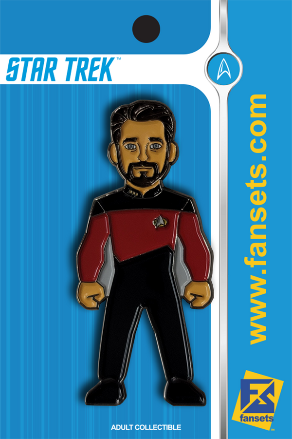 Star Trek COMMANDER WILLIAM "#1" RIKER V2 Licensed MicroCrew FanSets  Pin