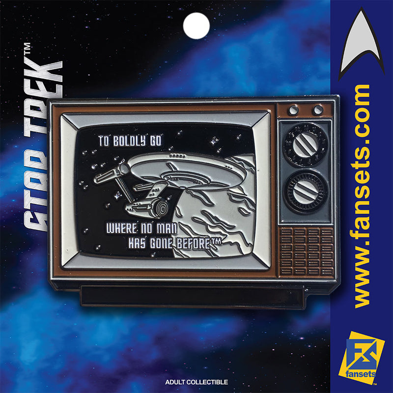 Star TreK TO BOLDLY GO STLV BLACK & WHITE Licensed FanSets MicroCrew Collector’s Pin